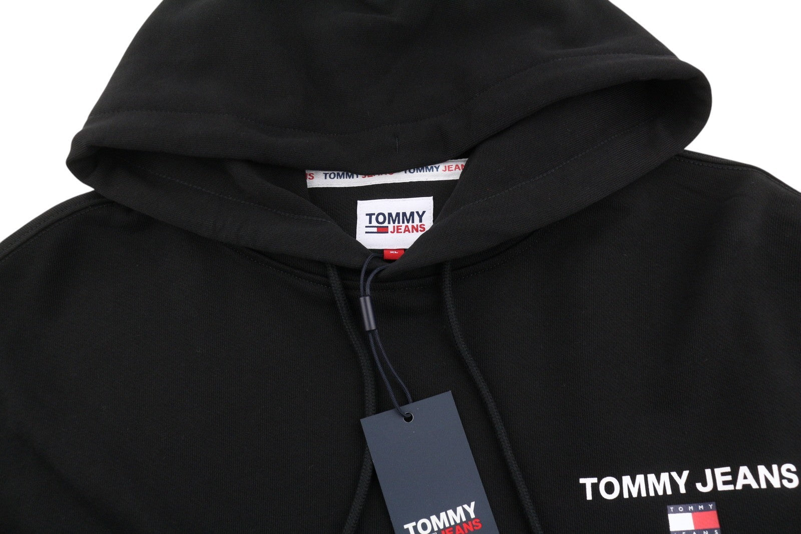 TOMMY HILFIGER Req Entry Graphi vyriškas džemperis su gobtuvu XL dydžio, juodas, megztinis su kengūros kišene 