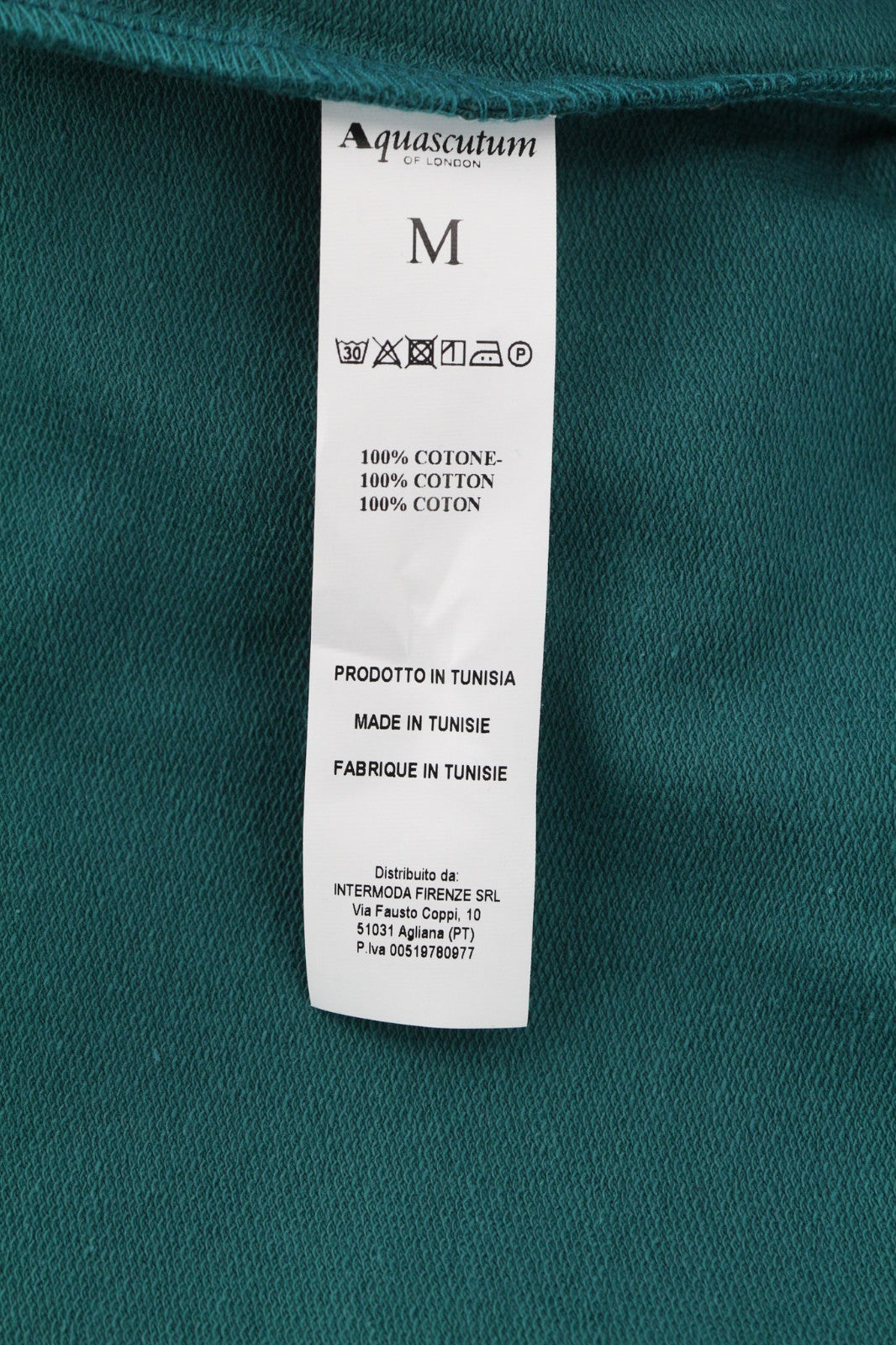 AQUASCUTUM FCIA11 vyriškas tamsiai žalias M dydžio džemperis su gobtuvu ir megztinis su kengūros logotipu 