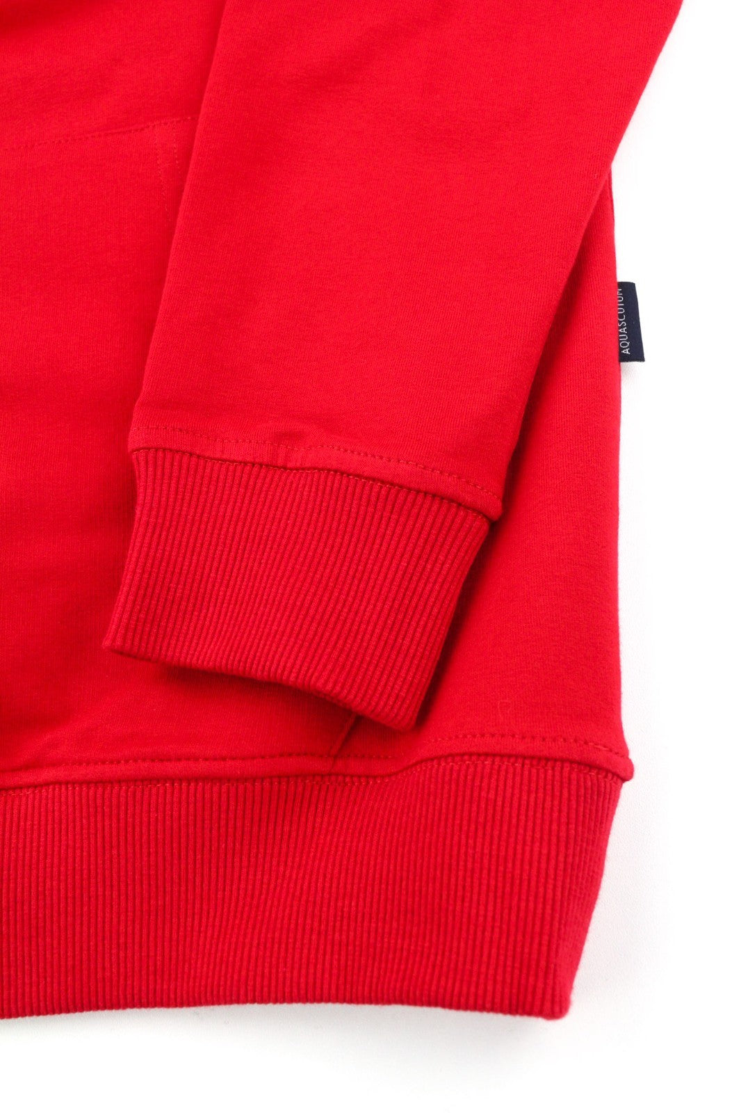 AQUASCUTUM FCIA26 vyriškas raudonas M dydžio džemperis su gobtuvu ir kengūros logotipu bei kišene 