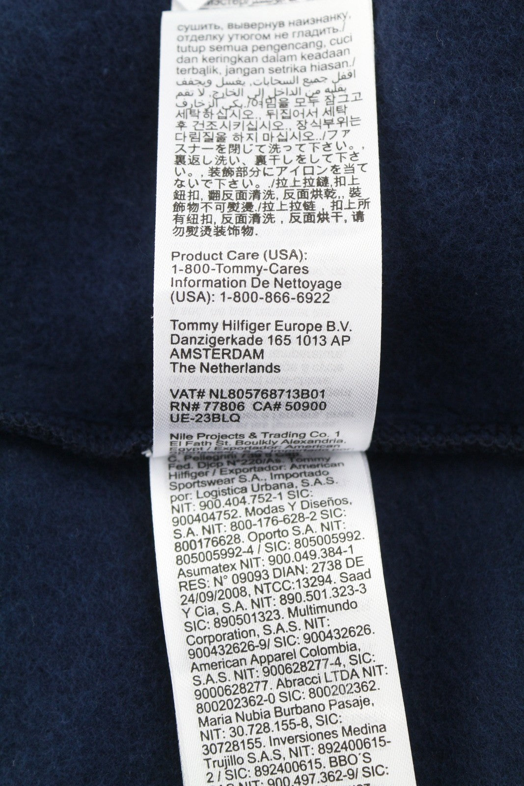 TOMMY HILFIGER Req S Flag Zip moteriškas džemperis su gobtuvu L, tamsiai mėlyna, laisvo kirpimo, su kišenėmis