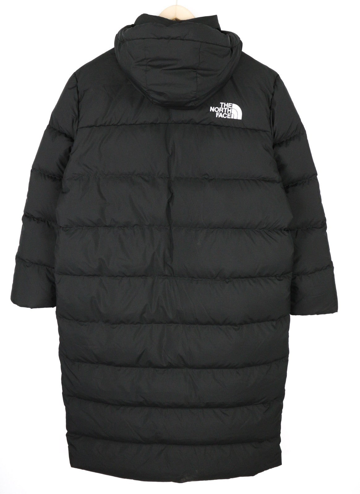 THE NORTH FACE Triple C Women's XL Black 550 Down Long Hooded Logo Coat