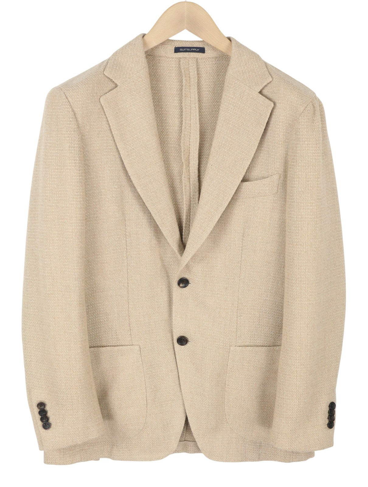 „SUITSUPPLY Lazio Patch“ nekonstruotas UL vyriškas švarkas UK40R alpakų vilnos plonas kirpimas 