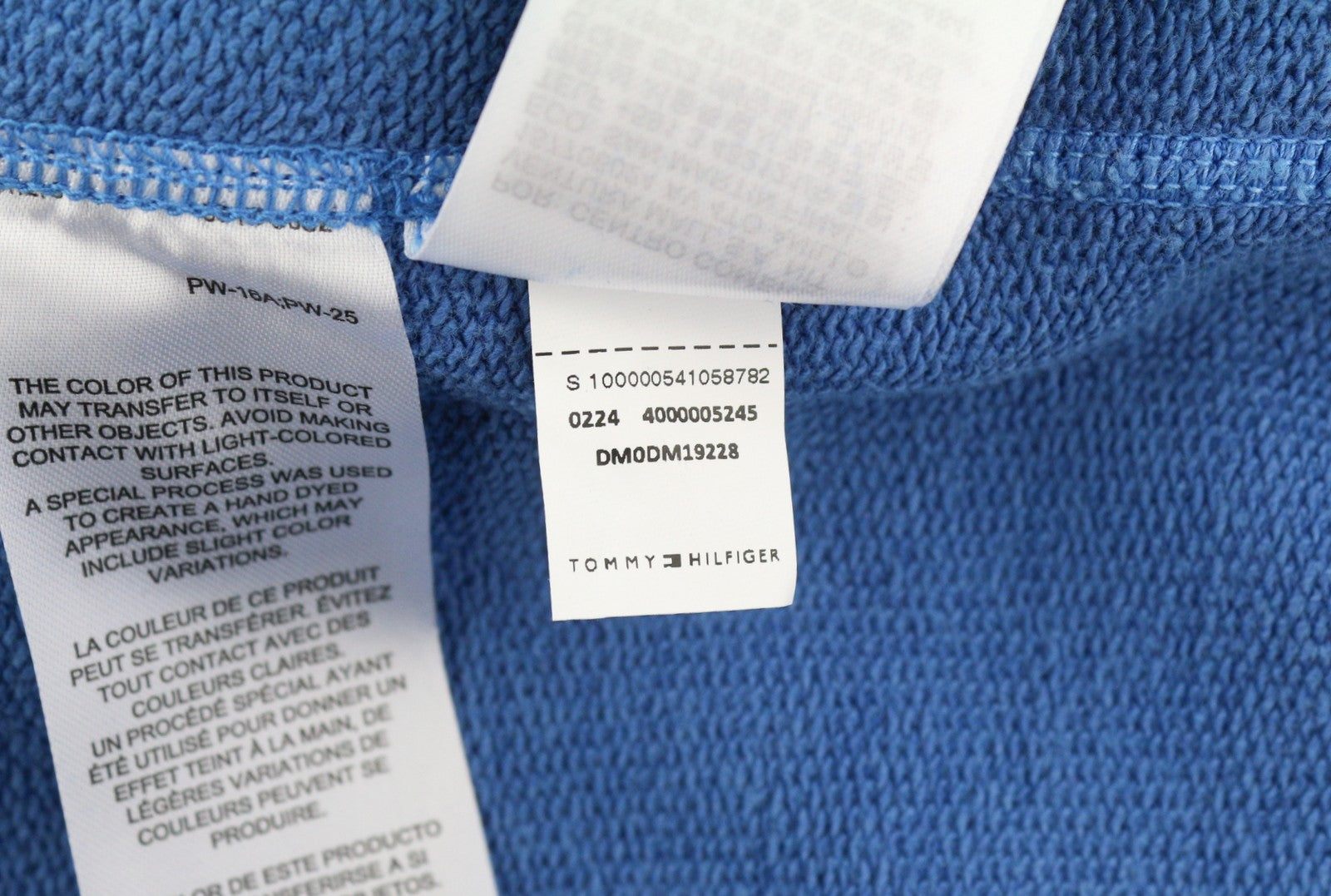 TOMMY HILFIGER Req New Classic vyriškas megztinis su gobtuvu, 2XL dydžio, mėlynas, išblukęs kengūros logotipas. 