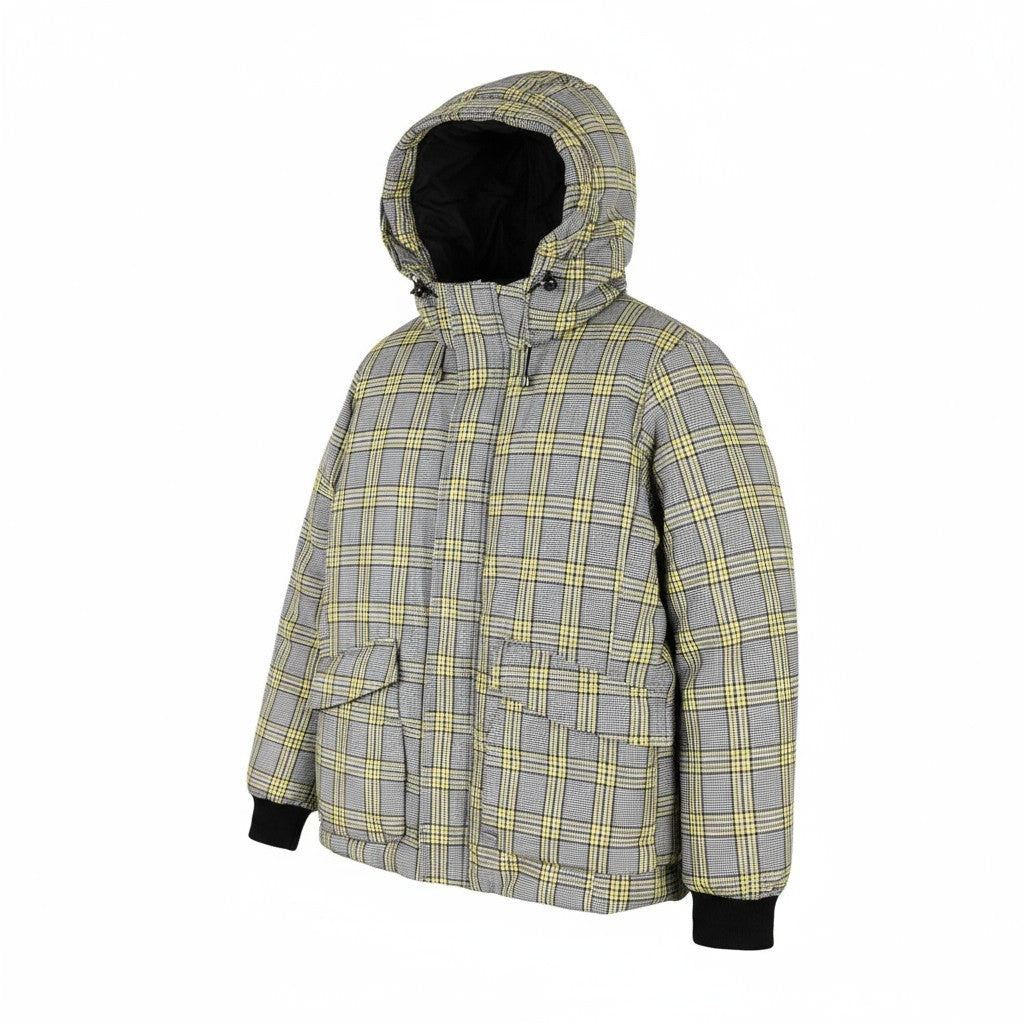 SCOTCH & SODA Men's ~M Checked Lined Hooded Casual Zip Jacket Logo
