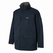 PATAGONIA Men's M Dark Blue H2NO Thin Jacket High Neck Zipper Patch Pockets