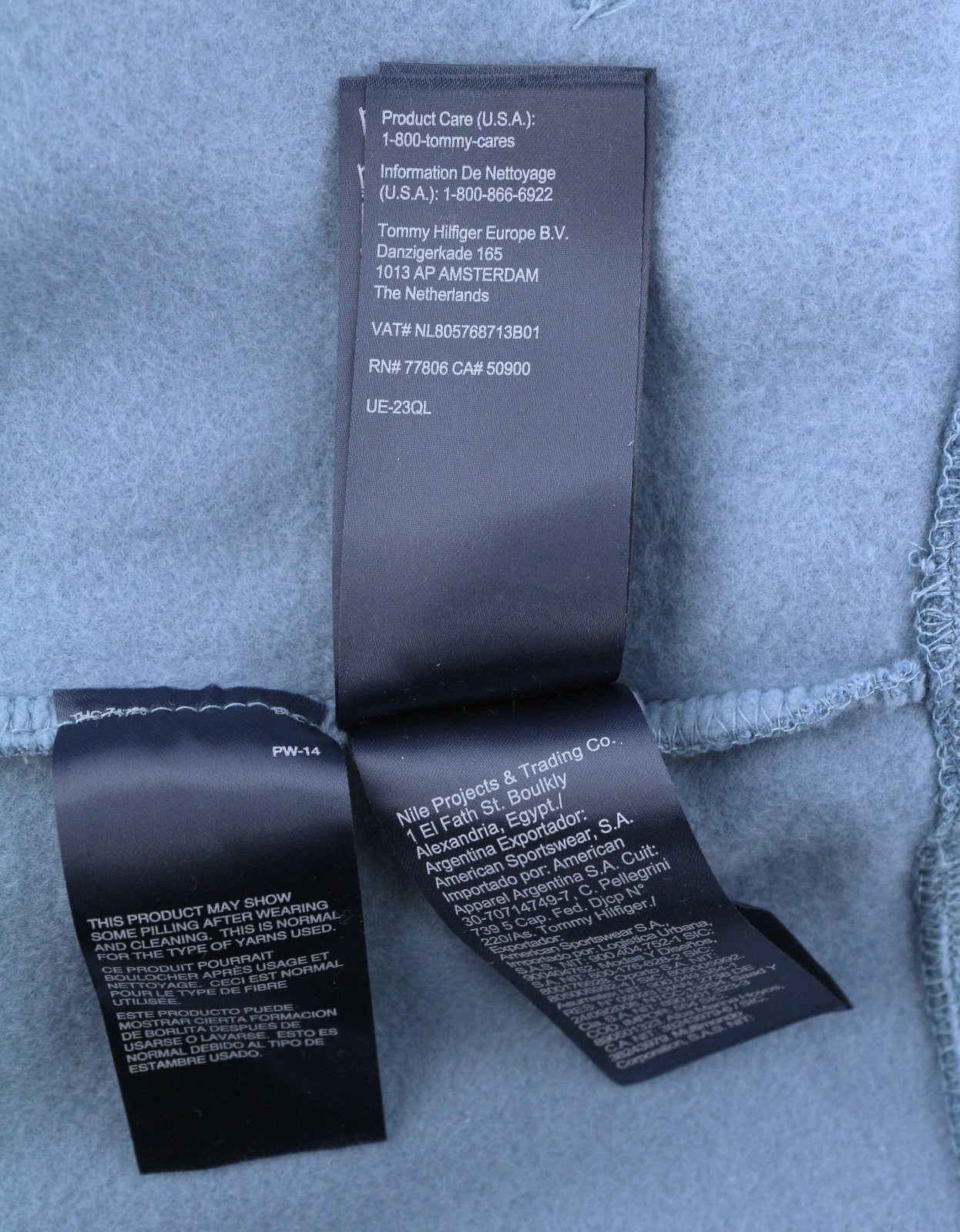 TOMMY HILFIGER Straight Loco vyriškas džemperis su gobtuvu L mėlyname kengūros kišenėje su logotipu 