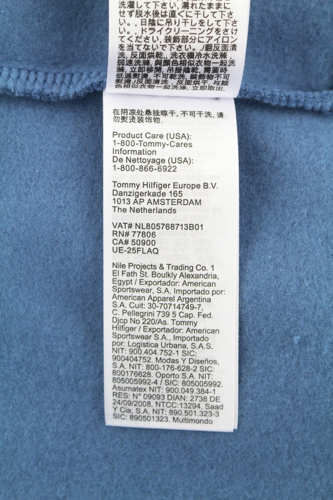 TOMMY HILFIGER vyriškas megztinis su gobtuvu XL dydžio mėlynas su kengūros kišene ir gobtuvu priekyje su logotipu 