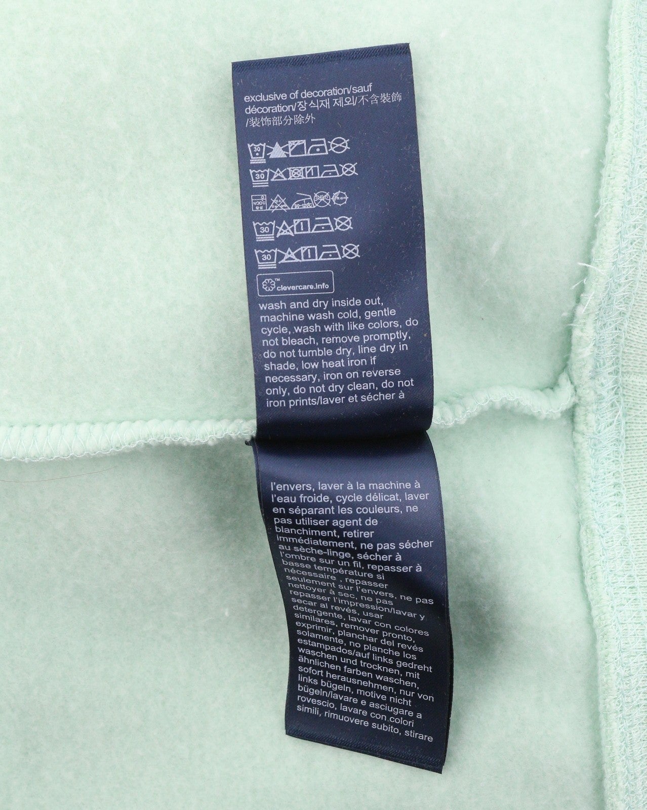 TOMMY HILFIGER Pocket Placement Men Hoodie 2XL Minty Essence Kangaroo Pull On