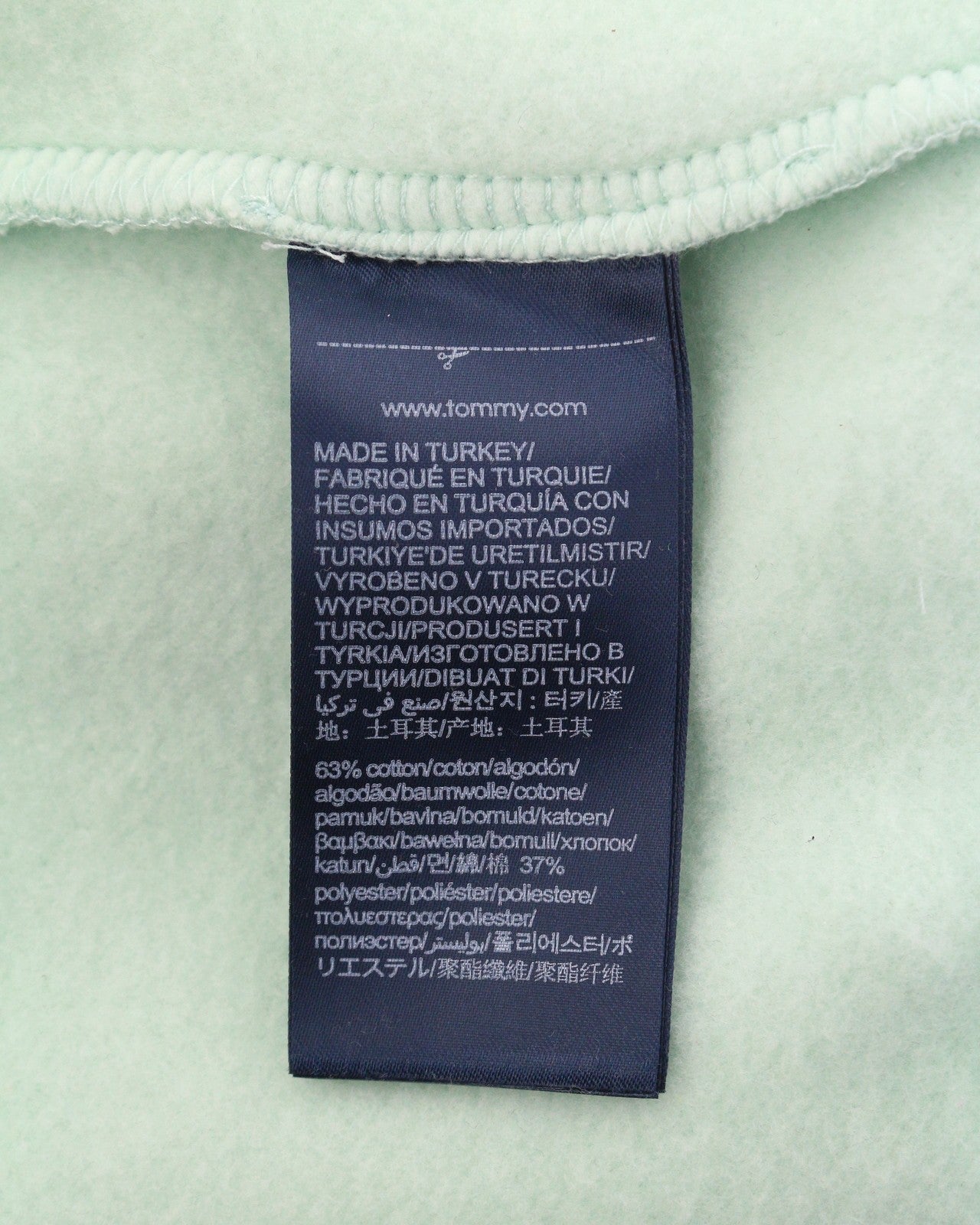 TOMMY HILFIGER Pocket Placement vyriškas džemperis su gobtuvu S Minty Essence Kangaroo megztiniu 