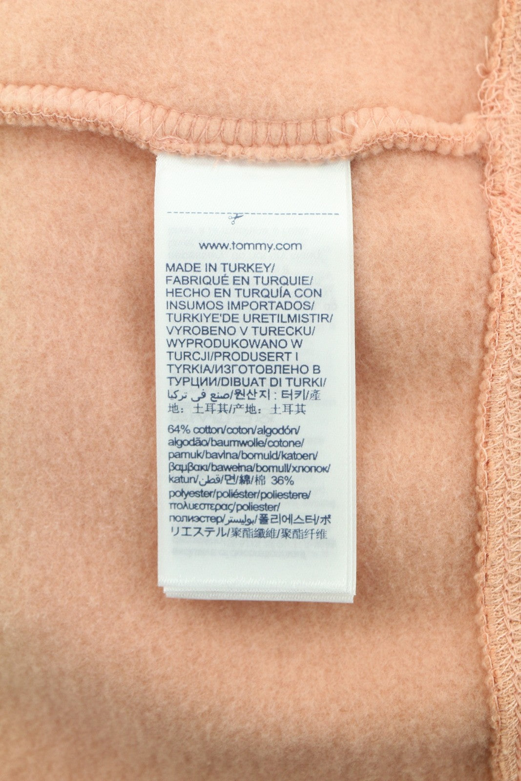 TOMMY HILFIGER Fapino Stacked Logo vyriškas džemperis su gobtuvu L dydžio organinės medvilnės mišinio megztinis 