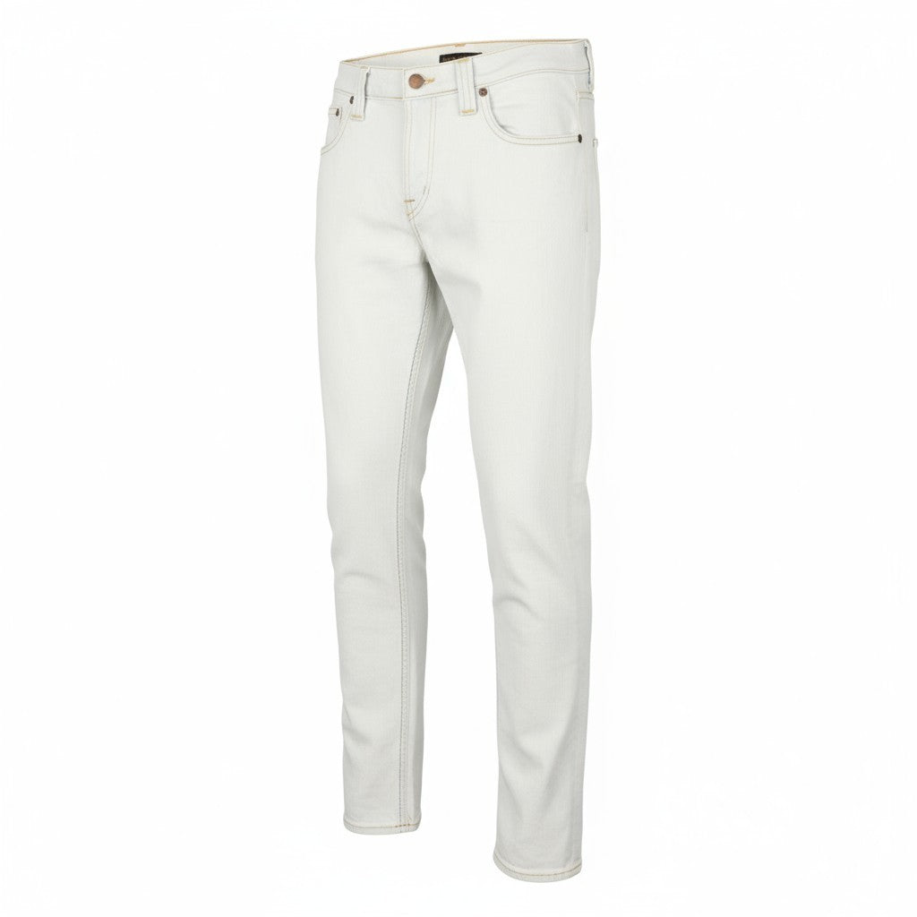 NUDIE JEANS Tube Kelly Org. Bleach White vyriški džinsai W29/L32 išblukinto aptempto kirpimo 