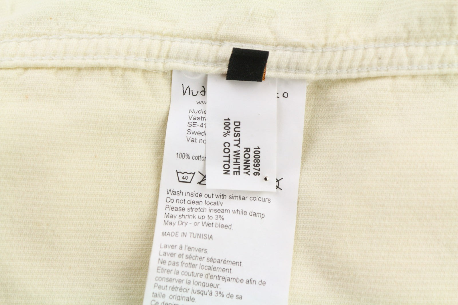 NUDIE JEANS Ronny Men's M Dusty White Organic Corduroy Buttoned Jacket