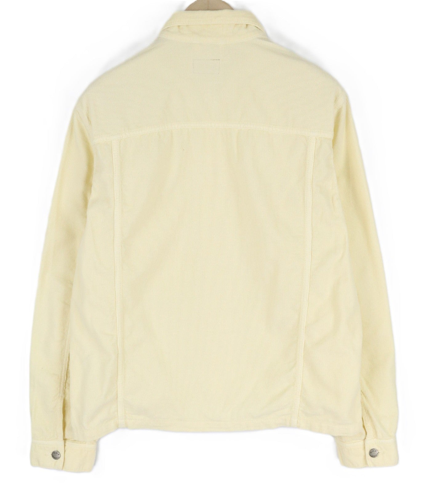 NUDIE JEANS Ronny Men's M Dusty White Organic Corduroy Logo Button Jacket