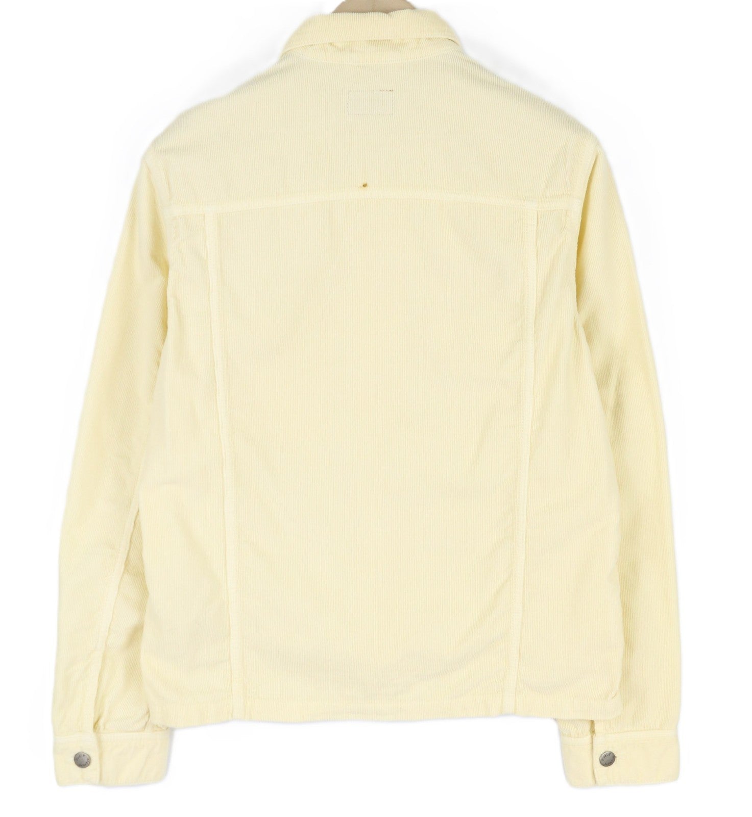 NUDIE JEANS Ronny Men's S Dusty White Organic Corduroy Logo Button Jacket