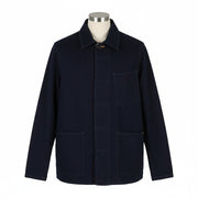 NUDIE JEANS Julius Men's XS Core Blue Organic Jacket Button Pockets Lined