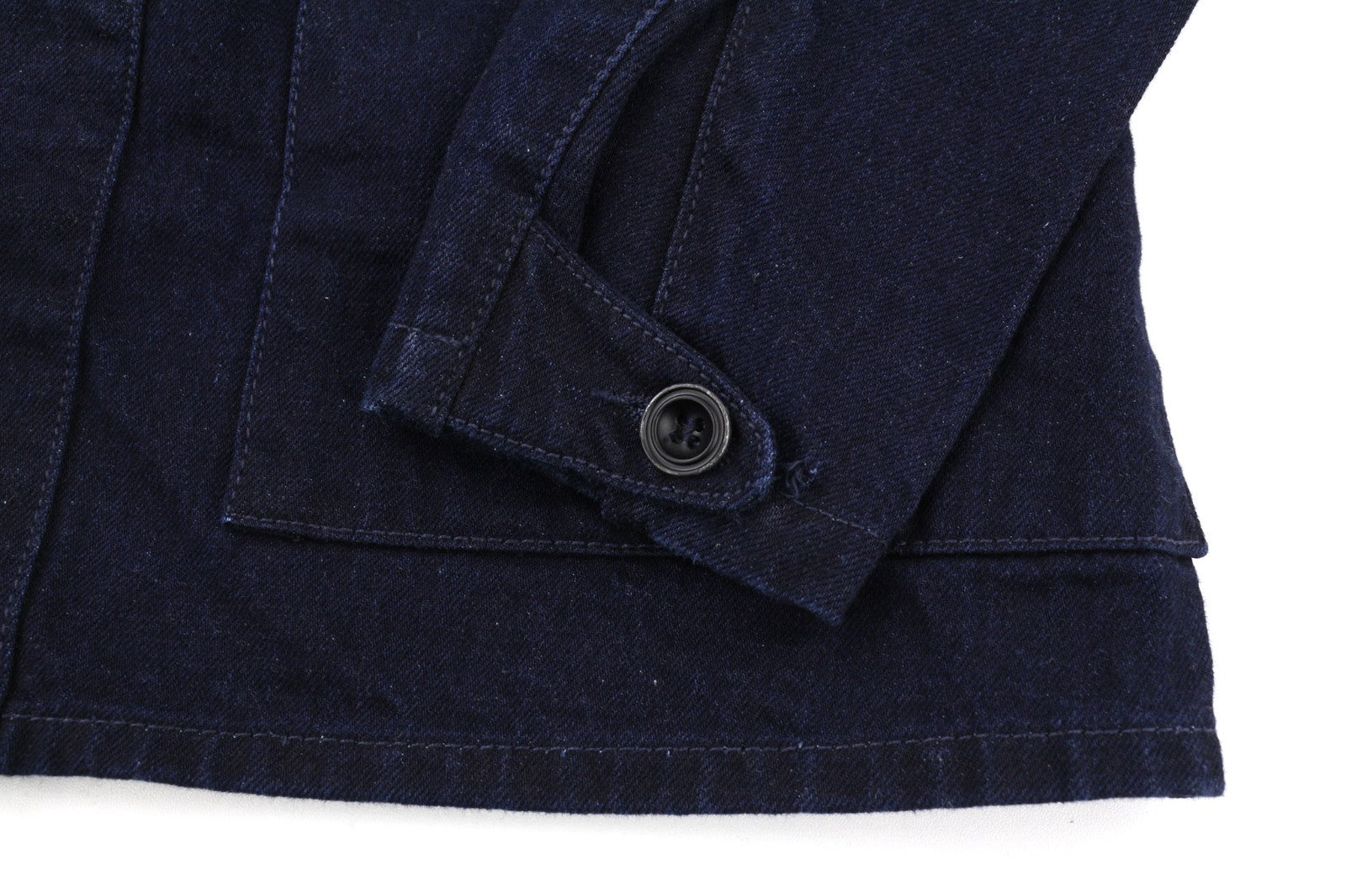 NUDIE JEANS Julius Men's XS Core Blue Organic Jacket Button Pockets Lined