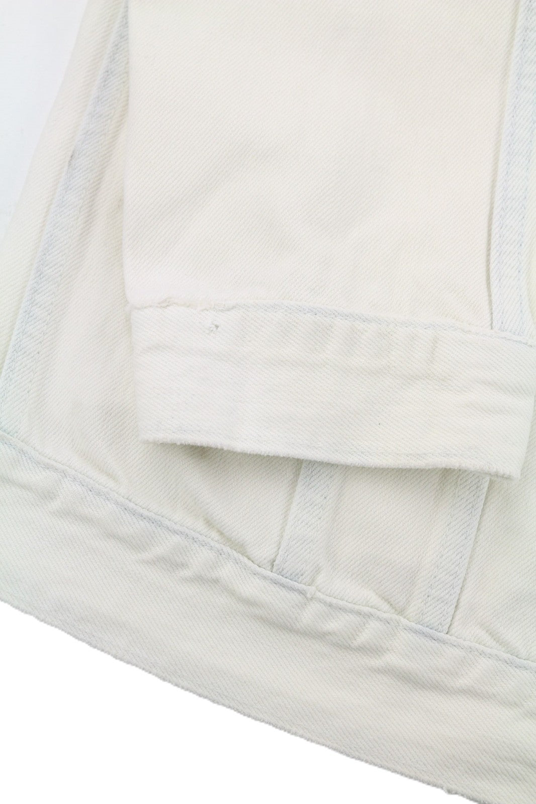 NUDIE JEANS Terry Men's L Extreme Bleach Light Denim Jacket Button Spread