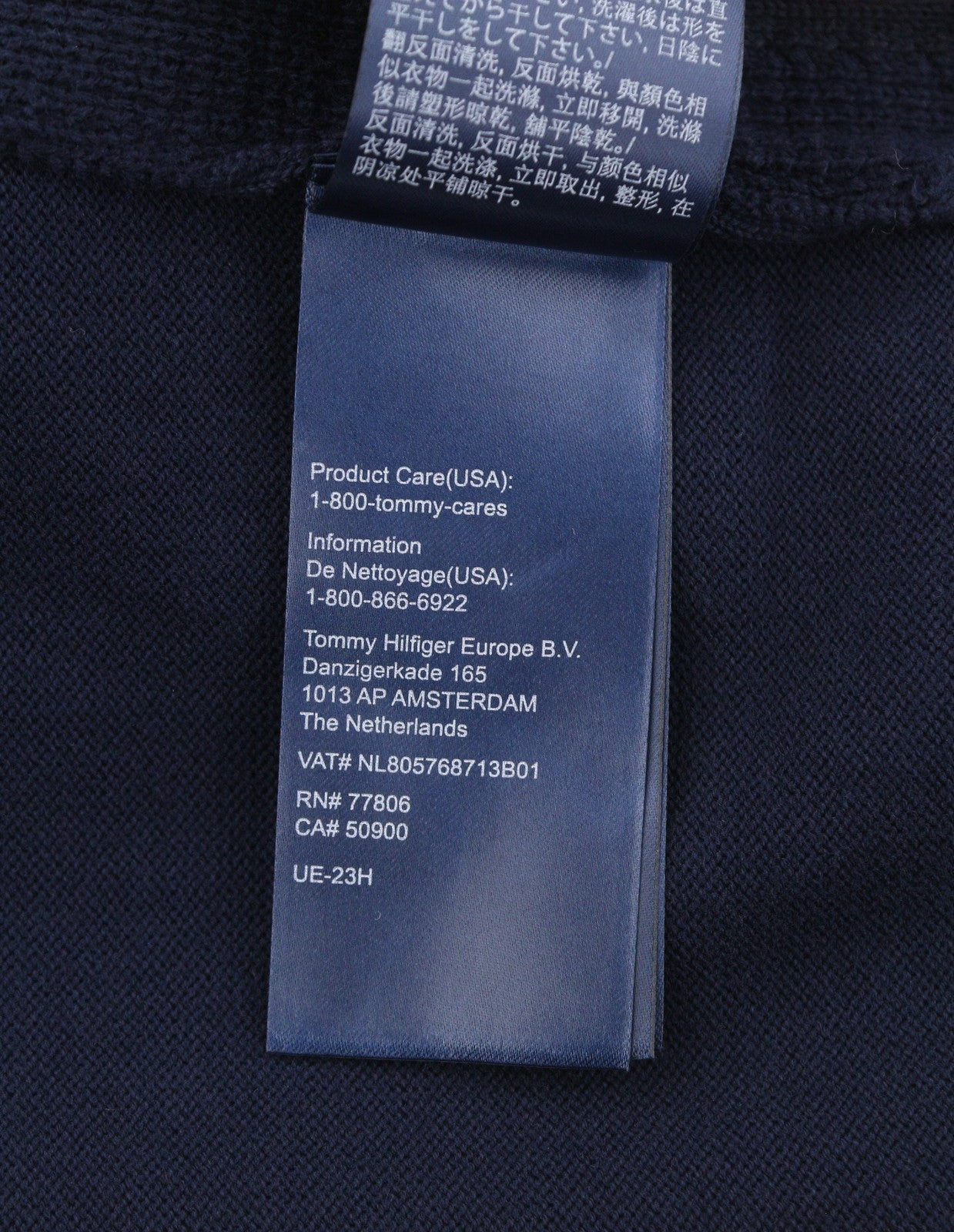 TOMMY HILFIGER THFlex Global Stripe Men Jumper 2XL Travel Comfort Hooded Navy