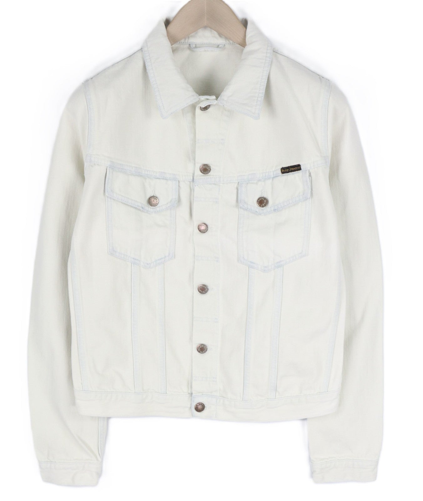 NUDIE JEANS Terry Men's M Extreme Bleach Light Spread Button Jacket