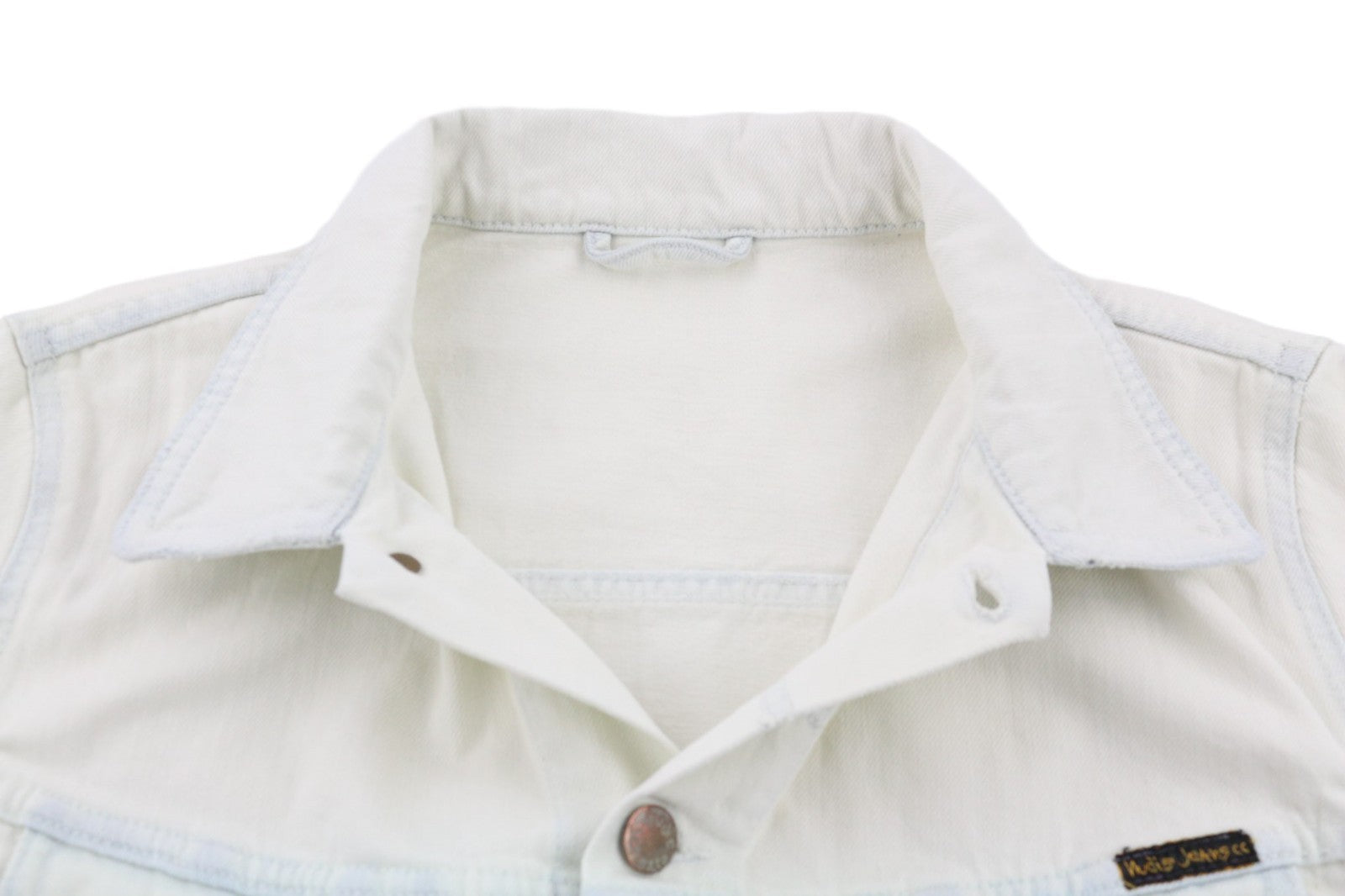 NUDIE JEANS Terry Men's M Extreme Bleach Light Spread Button Jacket