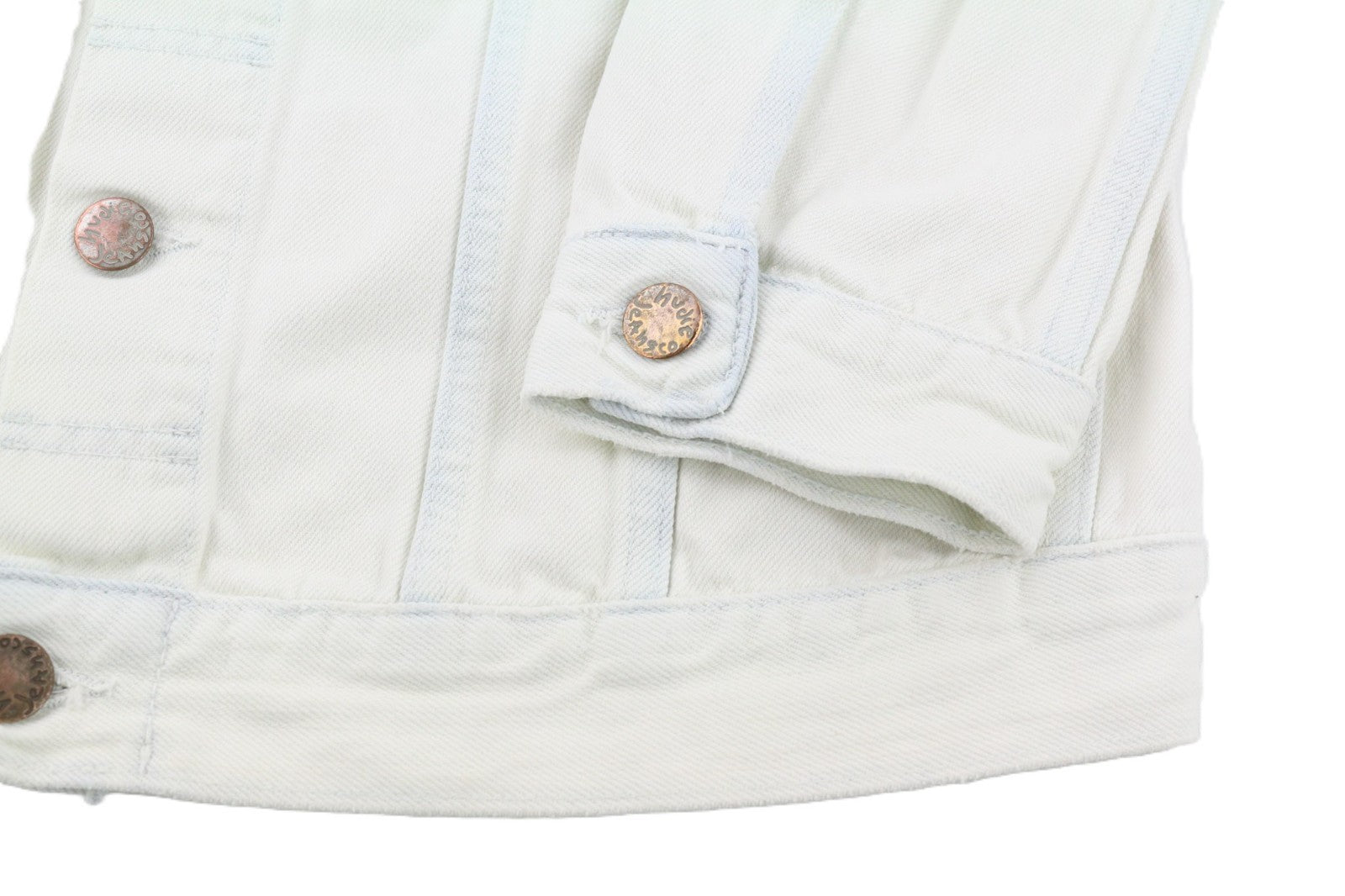 NUDIE JEANS Terry Men's M Extreme Bleach Light Spread Button Jacket