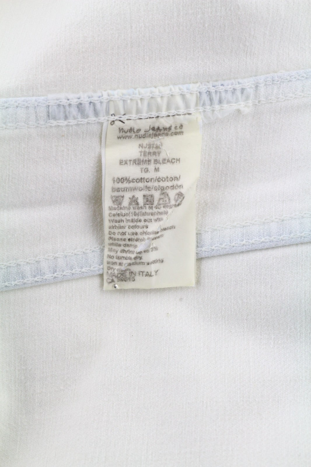 NUDIE JEANS Terry Men's M Extreme Bleach Light Spread Button Jacket