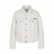 NUDIE JEANS Terry Men's XL Extreme Bleach Light Denim Spread Logo Jacket