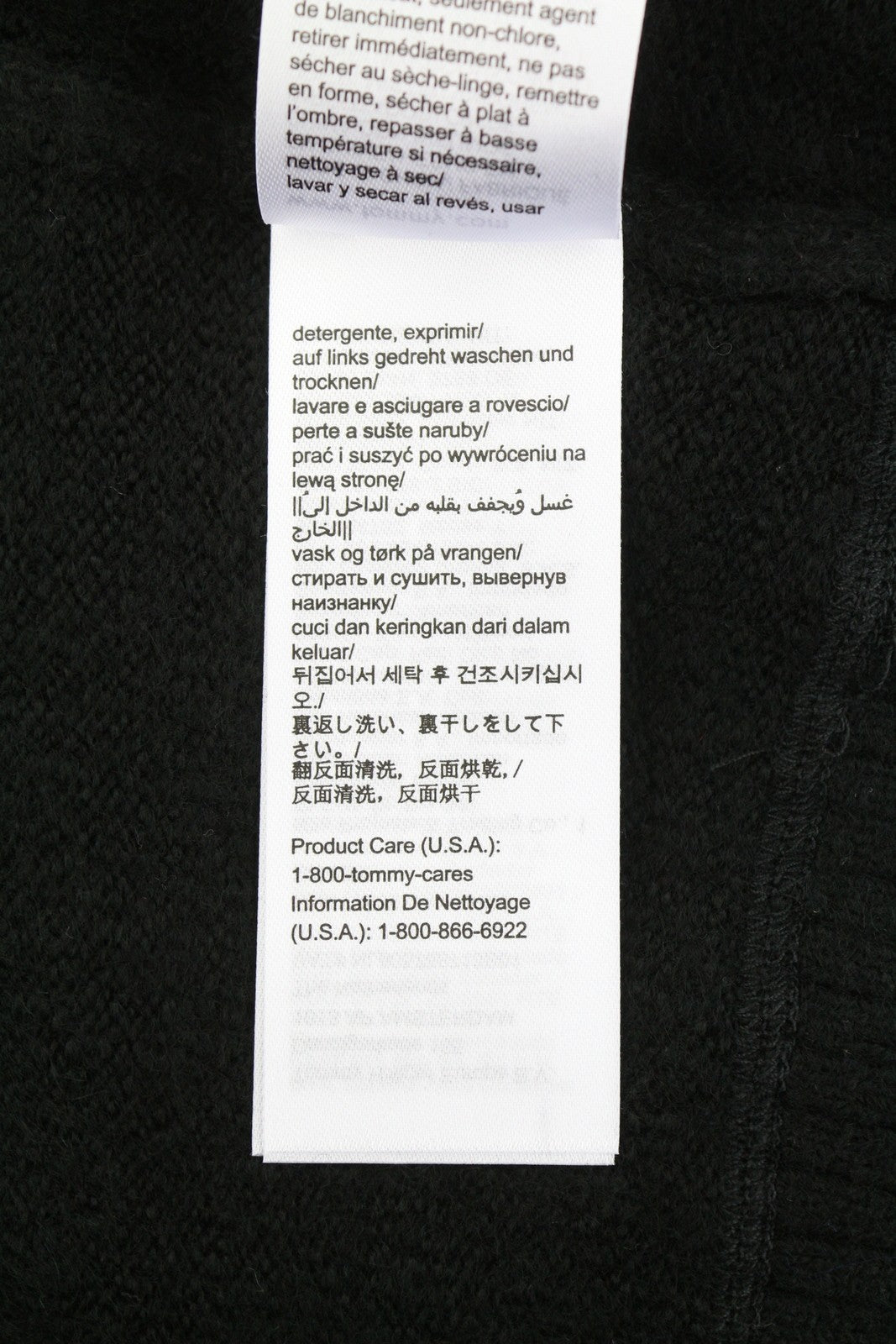 TOMMY HILFIGER Req Raolan Men Jumper XL Black Crew Neck Tight-Knit Pullover