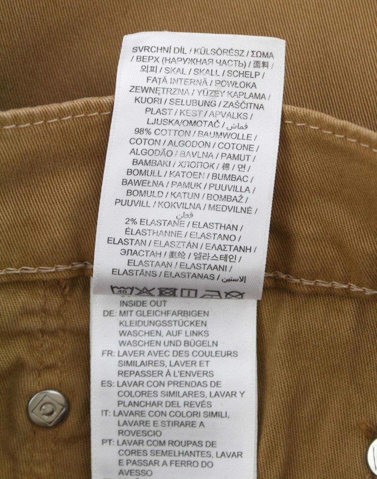 GANT Hayes Desert Men Trousers W35/L34 Roasted Walnut Slim Fit Zip Fly Brown