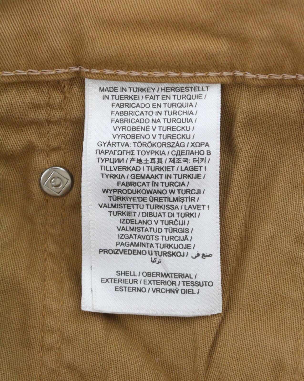 GANT Hayes Desert Men Trousers W35/L34 Roasted Walnut Slim Fit Zip Fly Brown