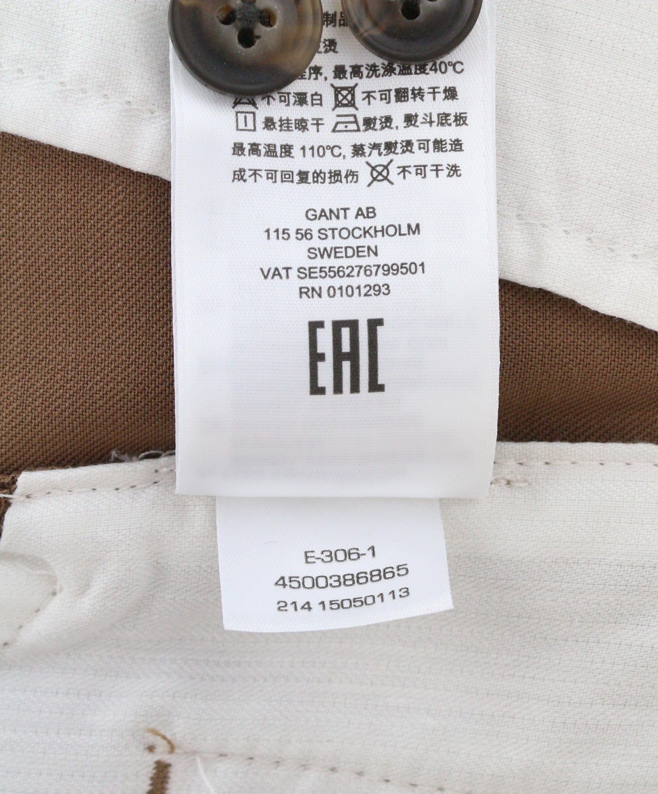 GANT Fluid Pleated vyriškos kelnės W30 Roasted Walnut vilnos mišinio atverčiamos rudos spalvos 