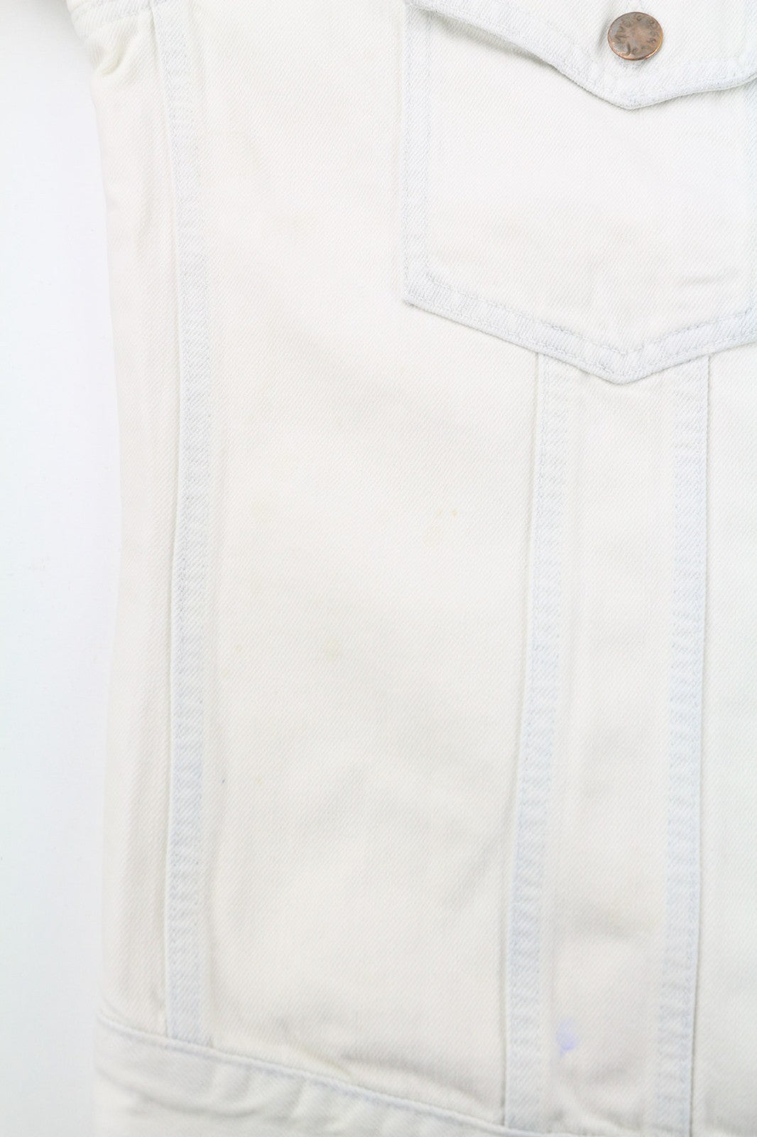 NUDIE JEANS Terry Men's XL Extreme Bleach Denim Spread Buttons Pockets Jacket