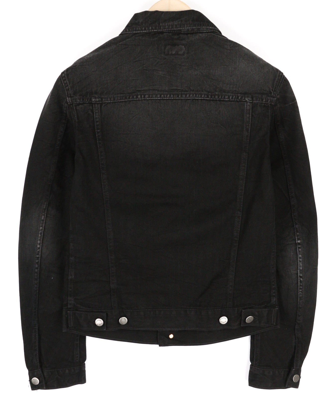 NUDIE JEANS Billy Men's S Dark Shist Denim Spread Button Logo Pockets Jacket