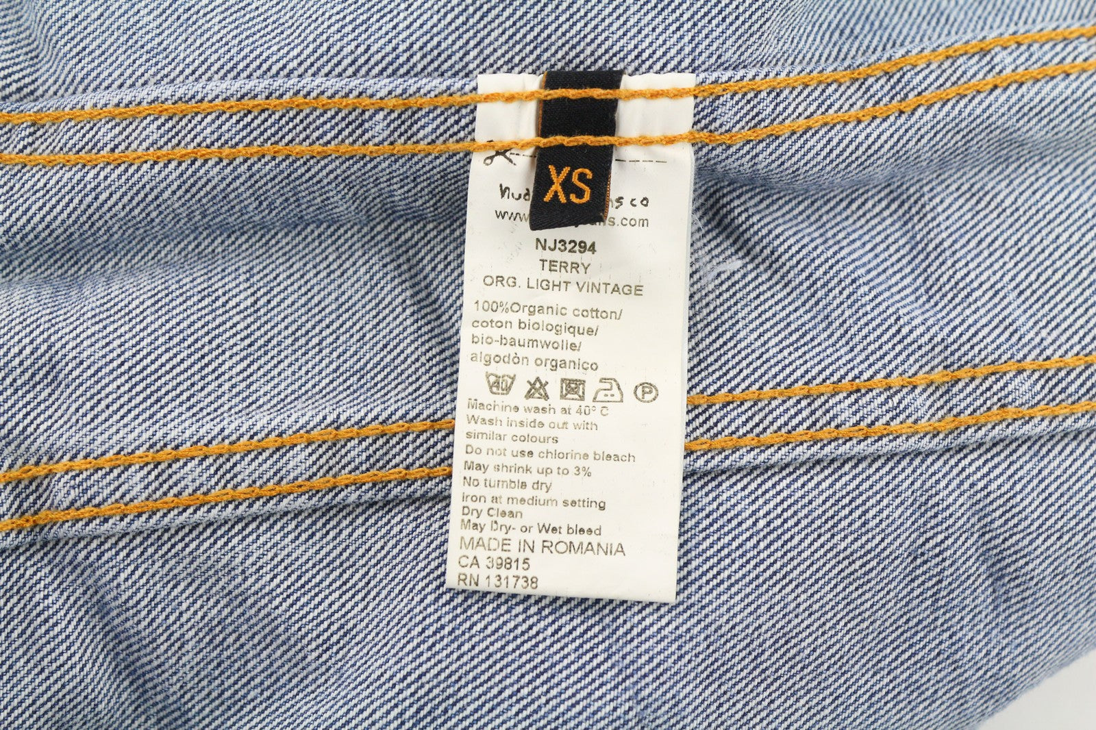 NUDIE JEANS Terry Men's XS Washed Organic Light Vintage Spread Buttoned Jacket