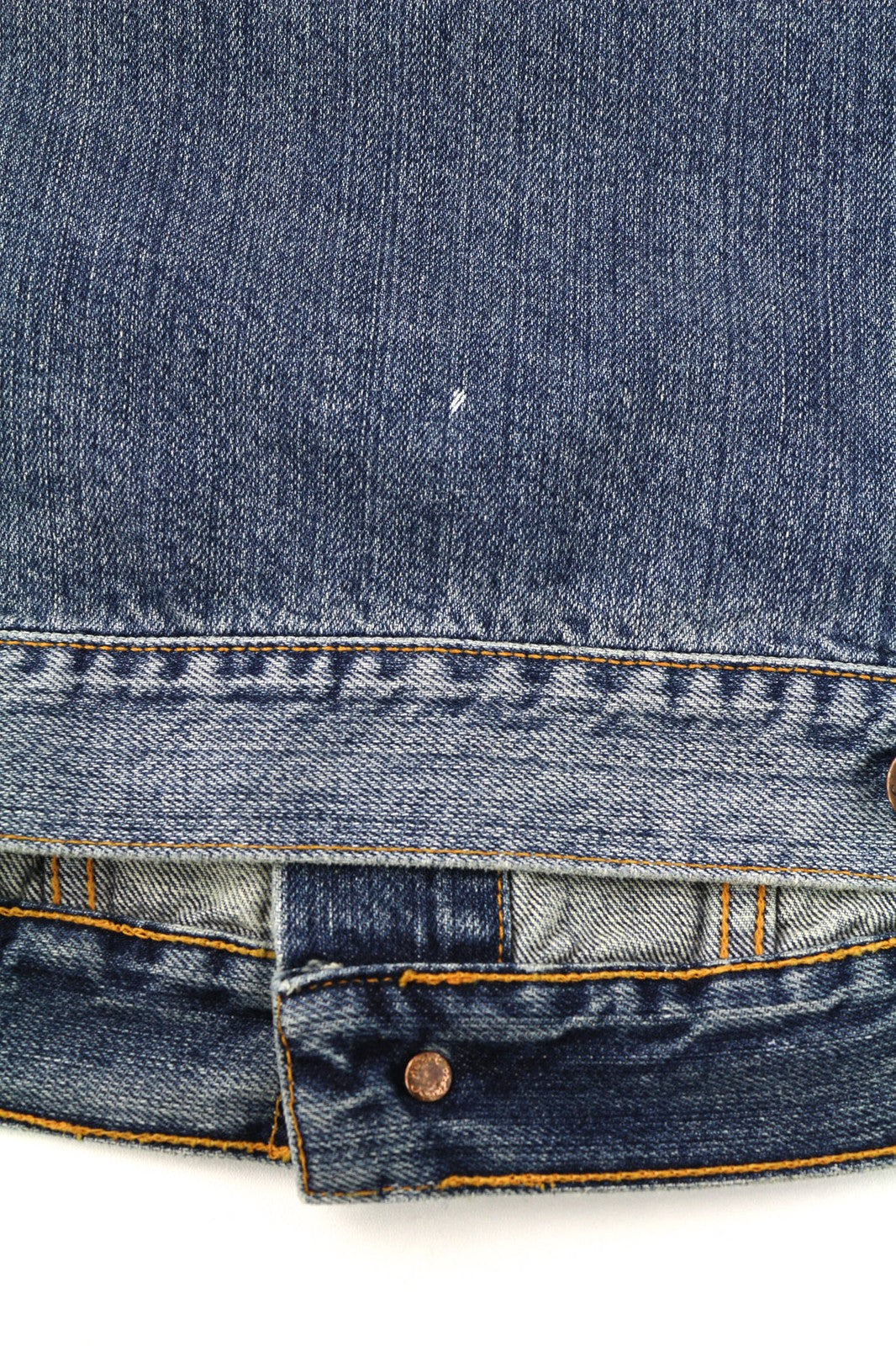 NUDIE JEANS Billy vyriška S Crunch mėlyna skalbto džinso striukė su sagomis ir logotipu 