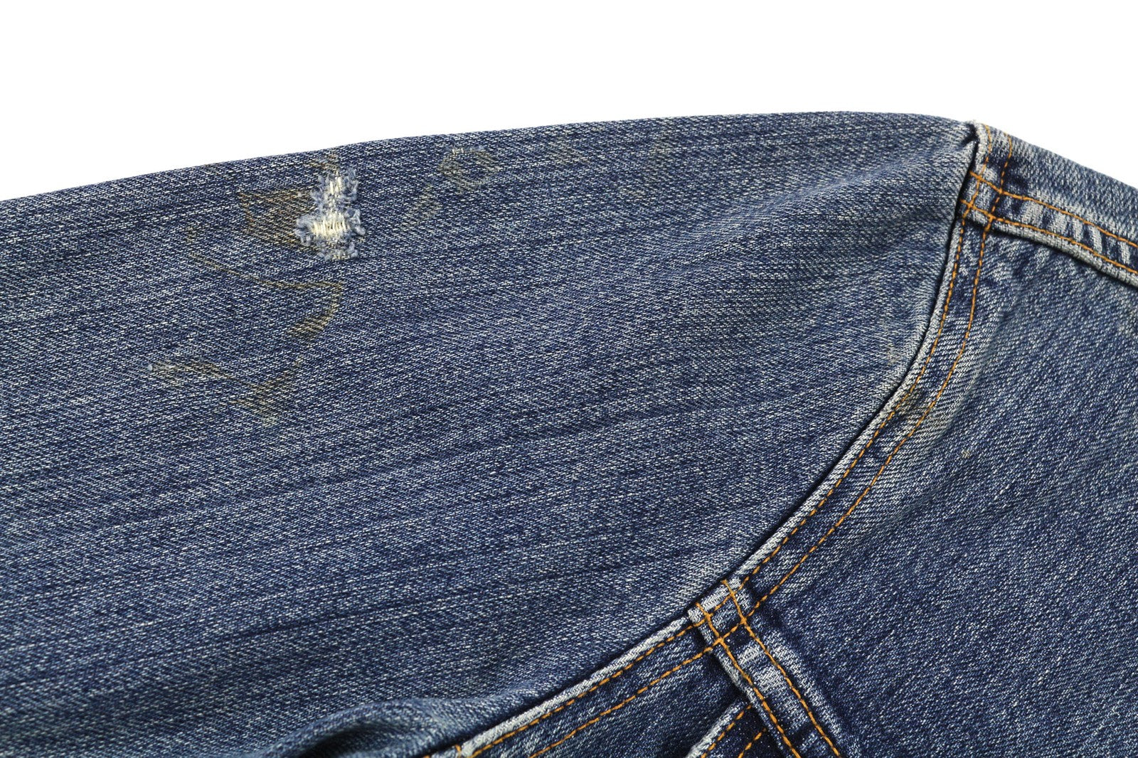 NUDIE JEANS Billy vyriška S Crunch mėlyna skalbto džinso striukė su sagomis ir logotipu 