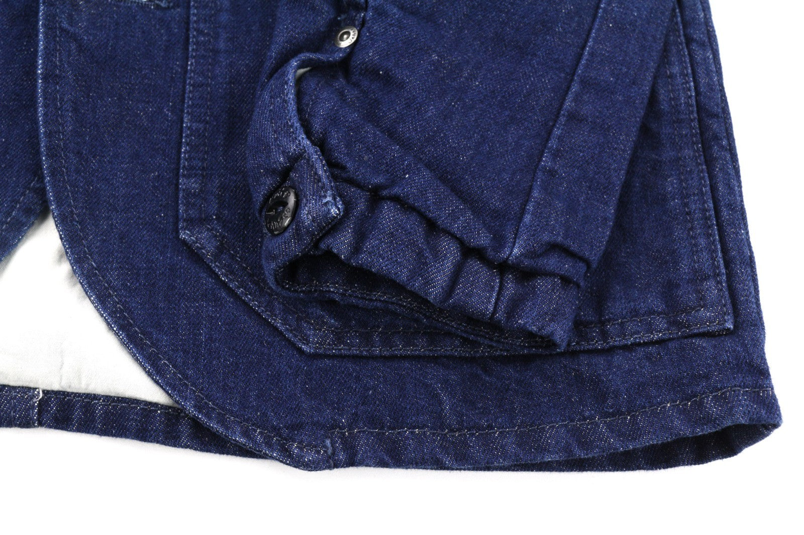 NUDIE JEANS Ricco Dark Hemp Men's XS Blue Cotton Blend Collared Denim Jacket