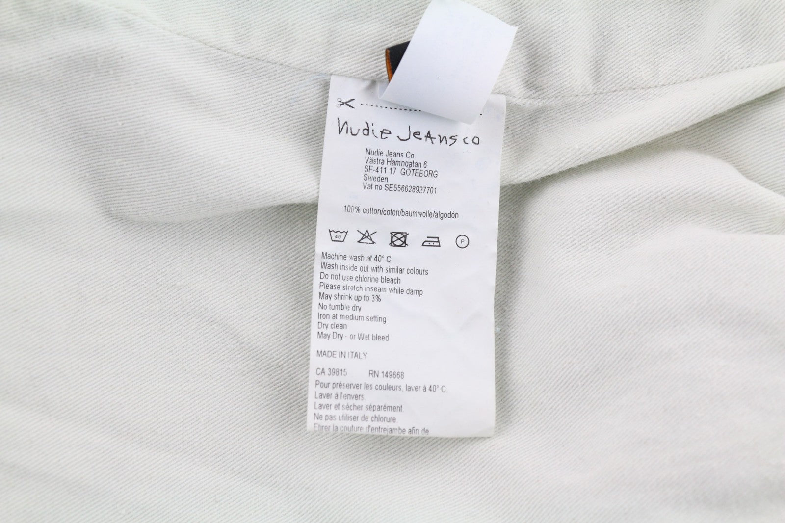 NUDIE JEANS Gudrun Camo Denim moteriška mėlyna raštuota medvilninė bomber striukė S dydžio 