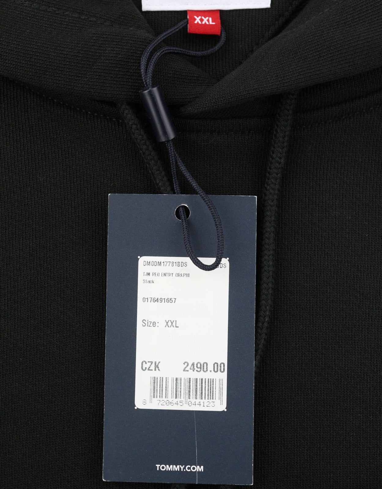 TOMMY HILFIGER Req Entry Graphi vyriškas džemperis su gobtuvu, 2XL, juodas, megztinis su kengūros kišene 