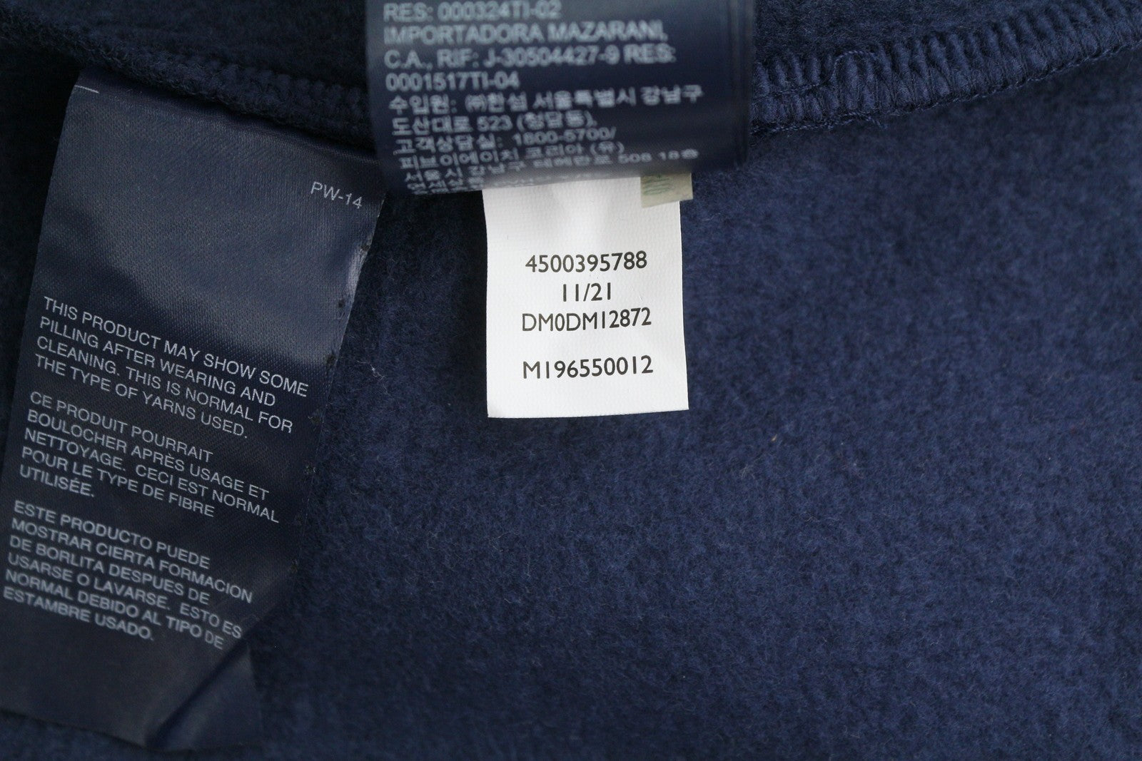 TOMMY HILFIGER College Wash vyriškas džemperis su gobtuvu L tamsiai mėlynas kengūros kišenės megztinis 