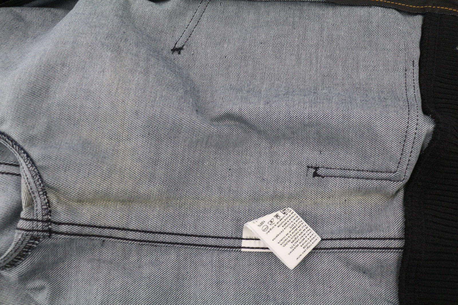 NUDIE JEANS Severin Coated Denim Men's M Black Pure Cotton Zipped Bomber Jacket