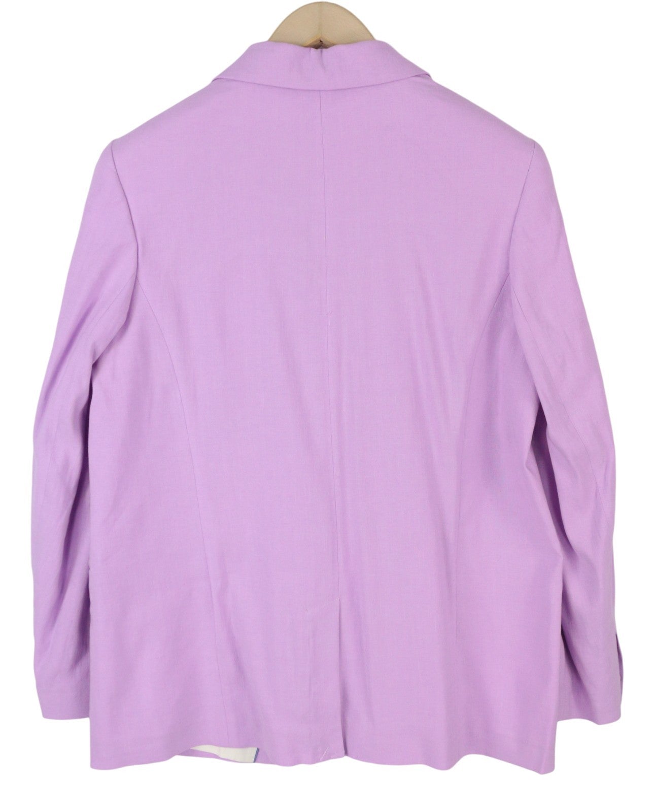 GANT Tamprus Lininis Tiesaus Striukė Moteriškas Švarkas EU40 Crocus Purple Su Įpjova Atlape Pamušalu 