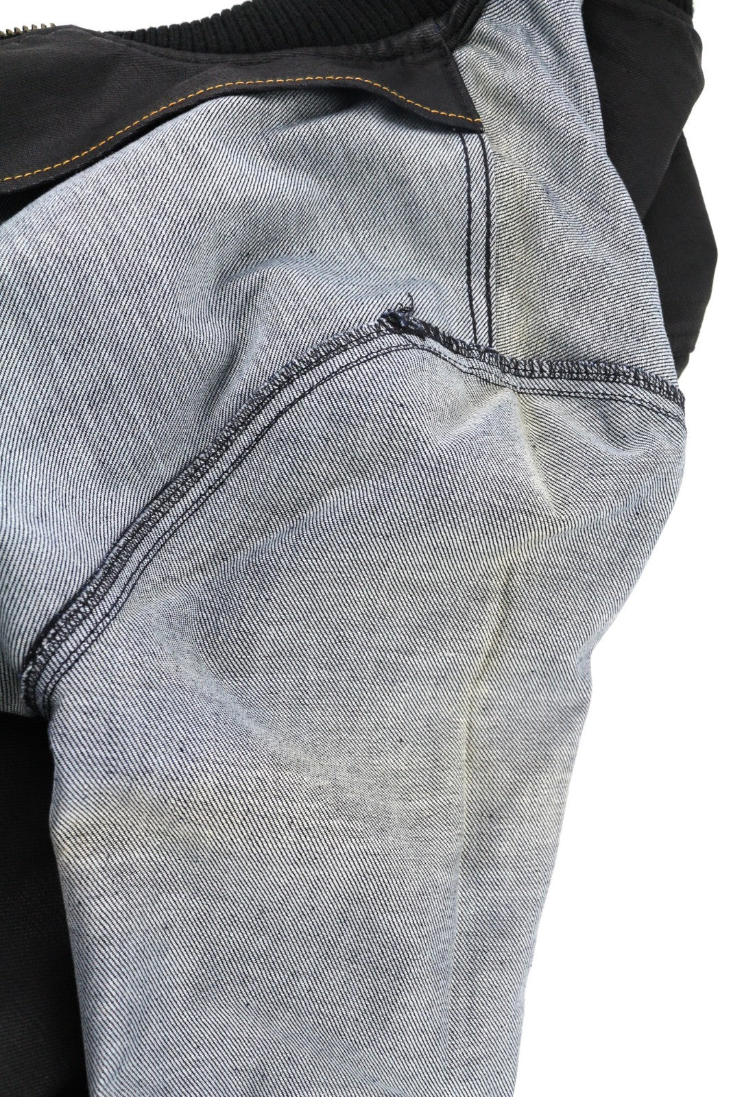 NUDIE JEANS Severin Coated Denim Men's M Black Pure Cotton Unlined Bomber Jacket