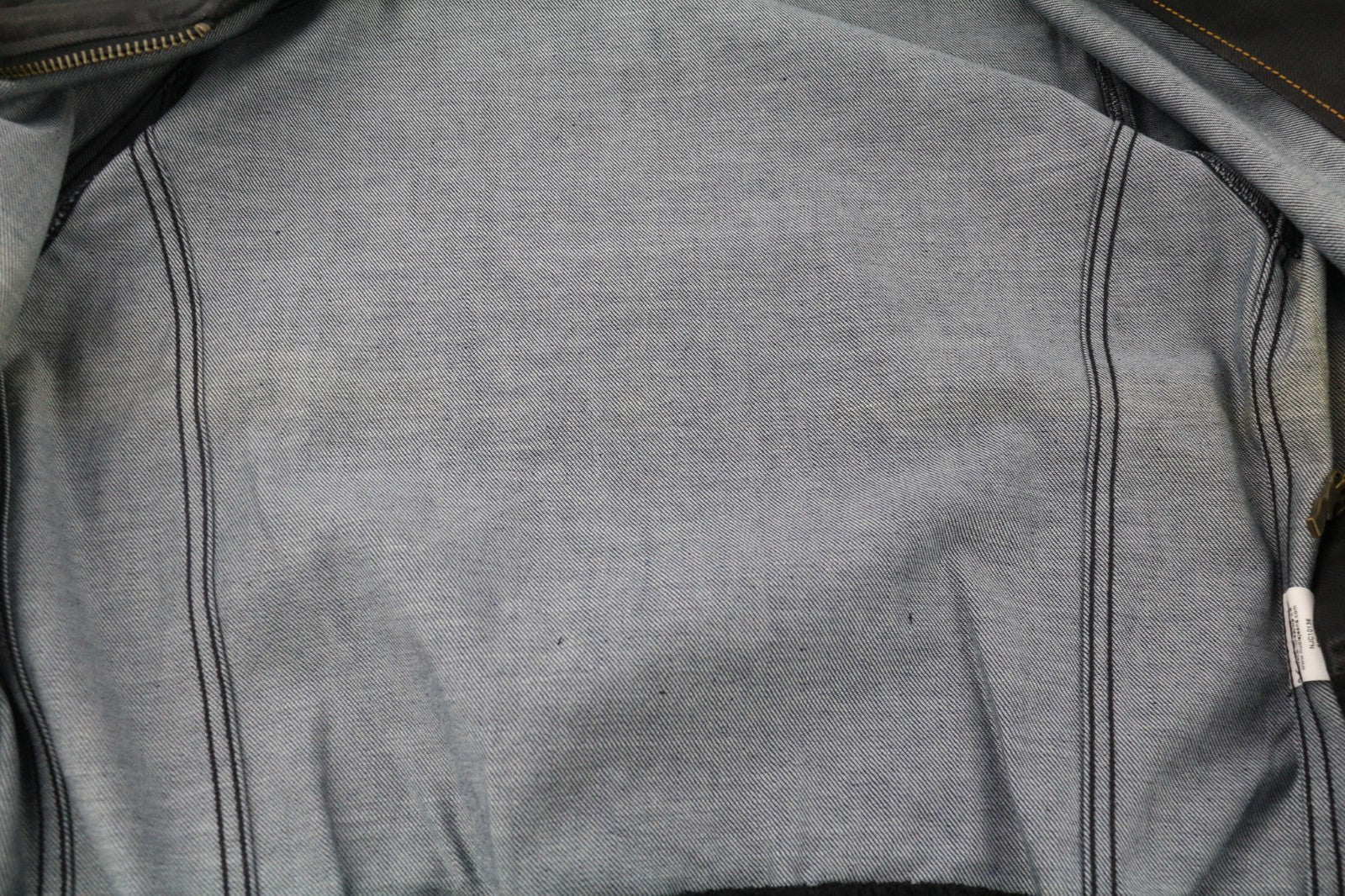 NUDIE JEANS Severin Coated Denim Men's M Black Pure Cotton Unlined Bomber Jacket