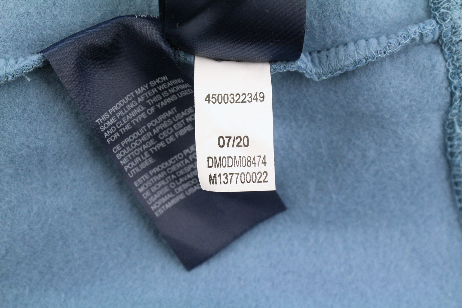 TOMMY HILFIGER Straight Loco Men Hoodie M Blue Kangaroo Pocket Logo Pullover