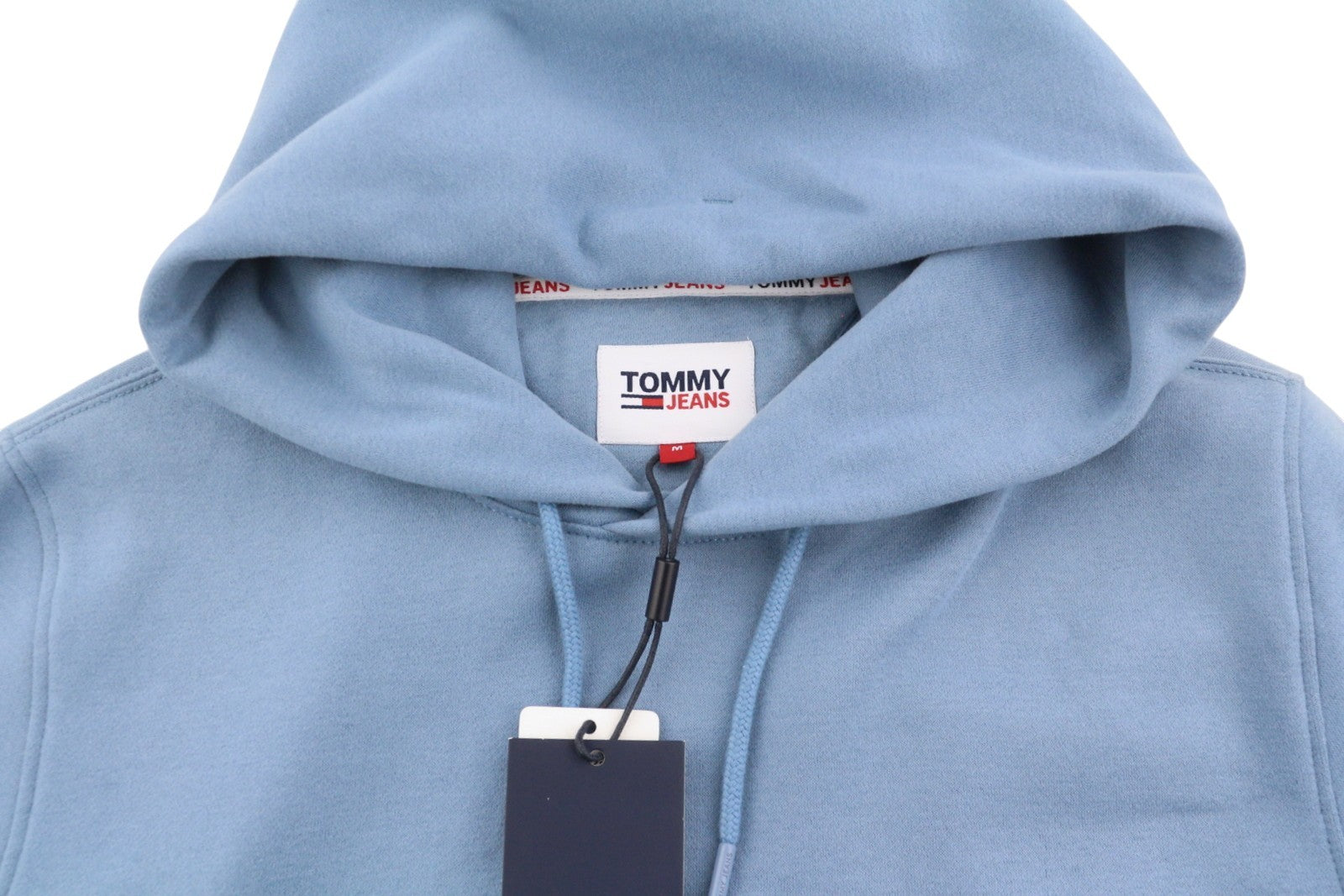 TOMMY HILFIGER Straight Loco Men Hoodie M Blue Kangaroo Pocket Logo Pullover