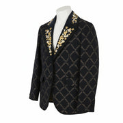 GANT girliandų rašto moteriškas švarkas, EU40, juodas, vilnos mišinio, siuvinėtas, RRP499 