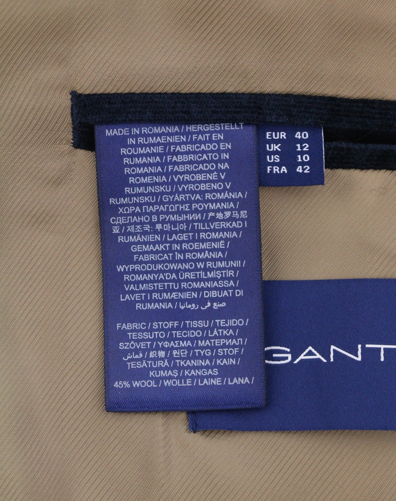 GANT girliandų rašto moteriškas švarkas, EU40, juodas, vilnos mišinio, siuvinėtas, RRP499 