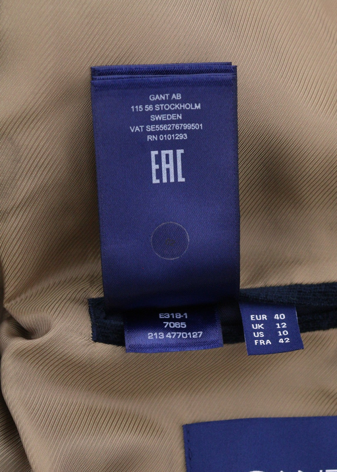 GANT girliandų rašto moteriškas švarkas, EU40, juodas, vilnos mišinio, siuvinėtas, RRP499 