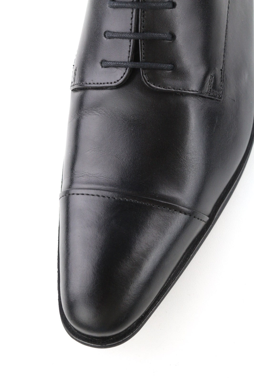 ARTISAN CRAFTED Men's EU42 Black Genuine Leather Classic Low-Top Formal Shoes